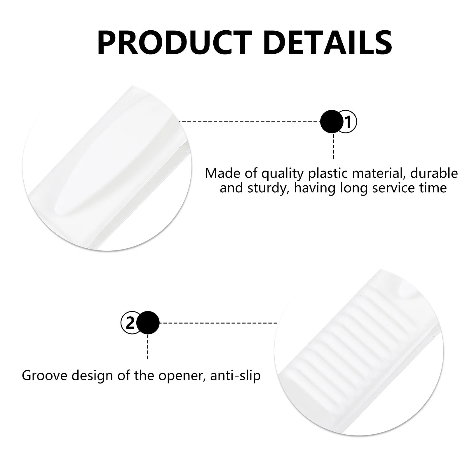 

8 pcs Plastic Bottle Opener Ampere Groove Design Anti Slip Practical Household Tool Bottle Cutting Device Kitchen