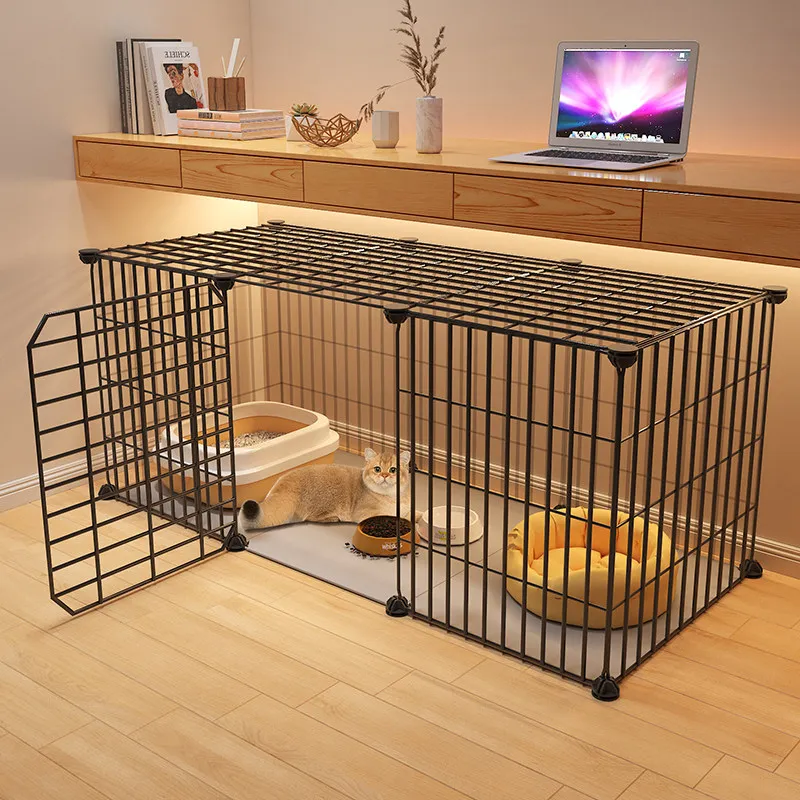 

Cat cage household indoor kitten double-layer villa cat supplies with toilet large free space cat house does not occupy an area