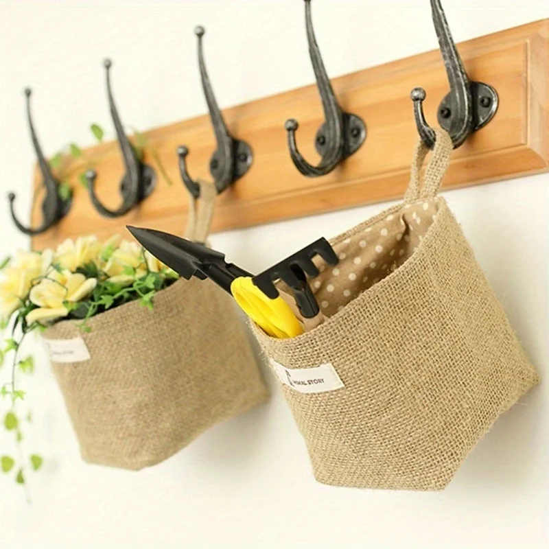 1PC Decor Hanging Pocket Small Sack Sundries Organizer Cosmetic Organiser Storage Bag Storage Baskets