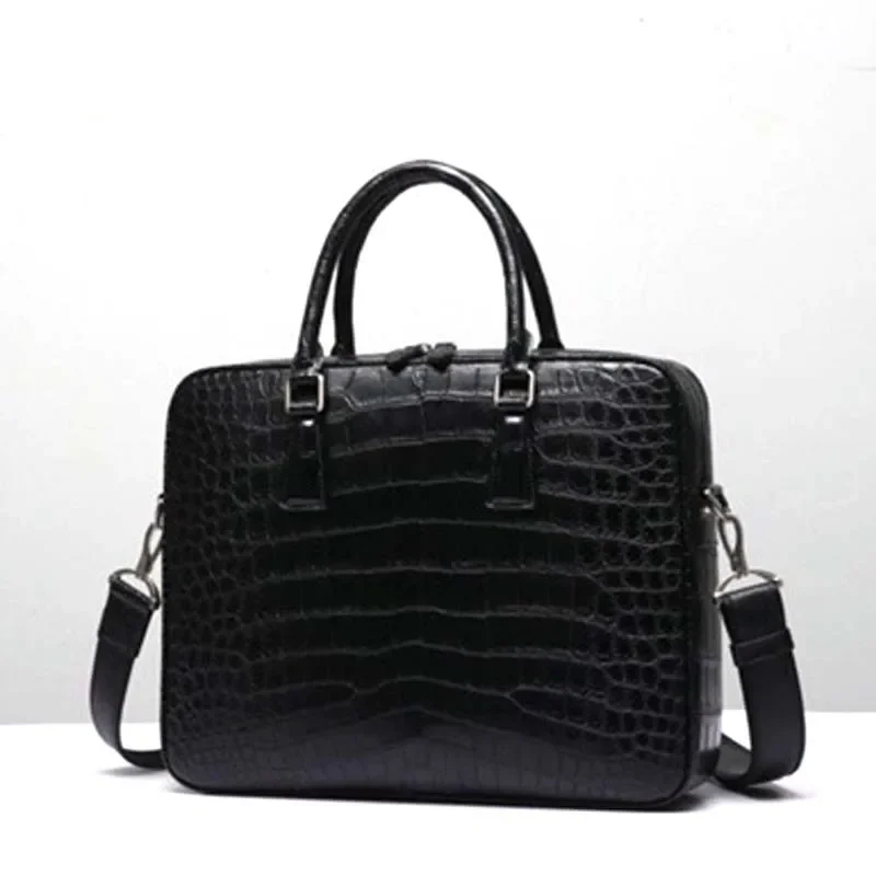 

ourui men handbag male business Men briefcase large capacity men crocodile bag
