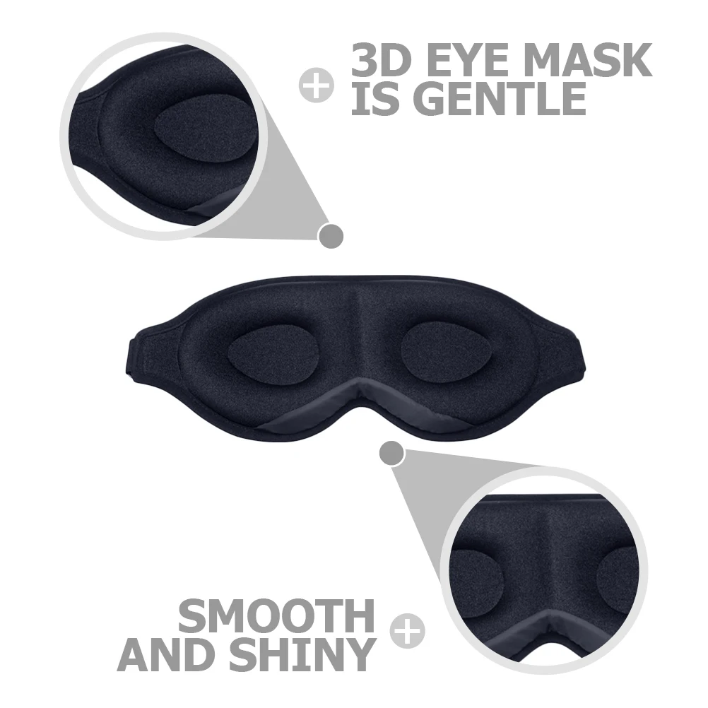 

Adjustable Memory Foam Mask Sleep For Breathable Comfortable Sleeping Aid Light Travel Eye Patch