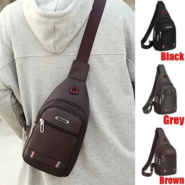 Unisex Canvas Leisure Sports Small Backpack Oxford Cloth One-shoulder Messenger Bag Chest Bag