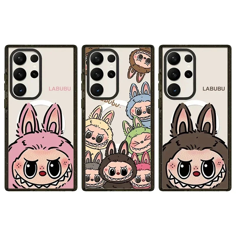 

Cartoon Doll Acrylic Protective Case for Samsung Galaxy S22U S23U S24 Ultra S24+ Plus Shell with MagSafe