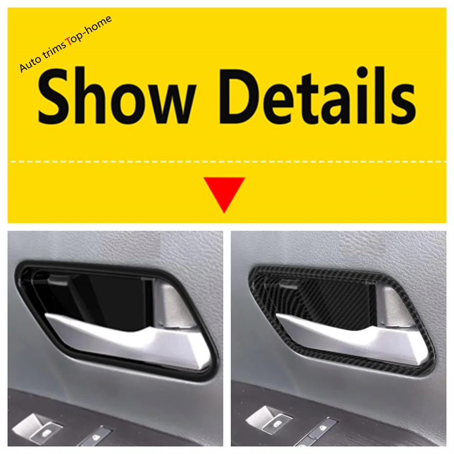 

Inner Door Pull Doorknob Handle Hand-clasping Bowl Decoration Frame Cover Trim For Nissan Kicks 2025 2026 Interior Accessories