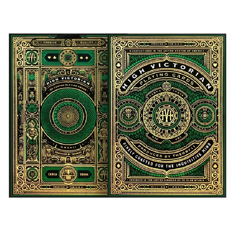 Theory11 High Victorian Playing Cards Green Victoria Deck Poker Collection ความบันเทิง