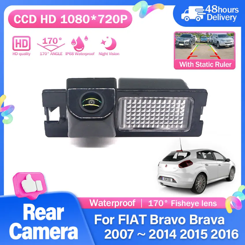 For FIAT Bravo Brava 2007 2008 2009 2010 2011 2012 2013 2014 2015 2016 CCD HD Fisheye Rear View Camera Car Reverse Monitor