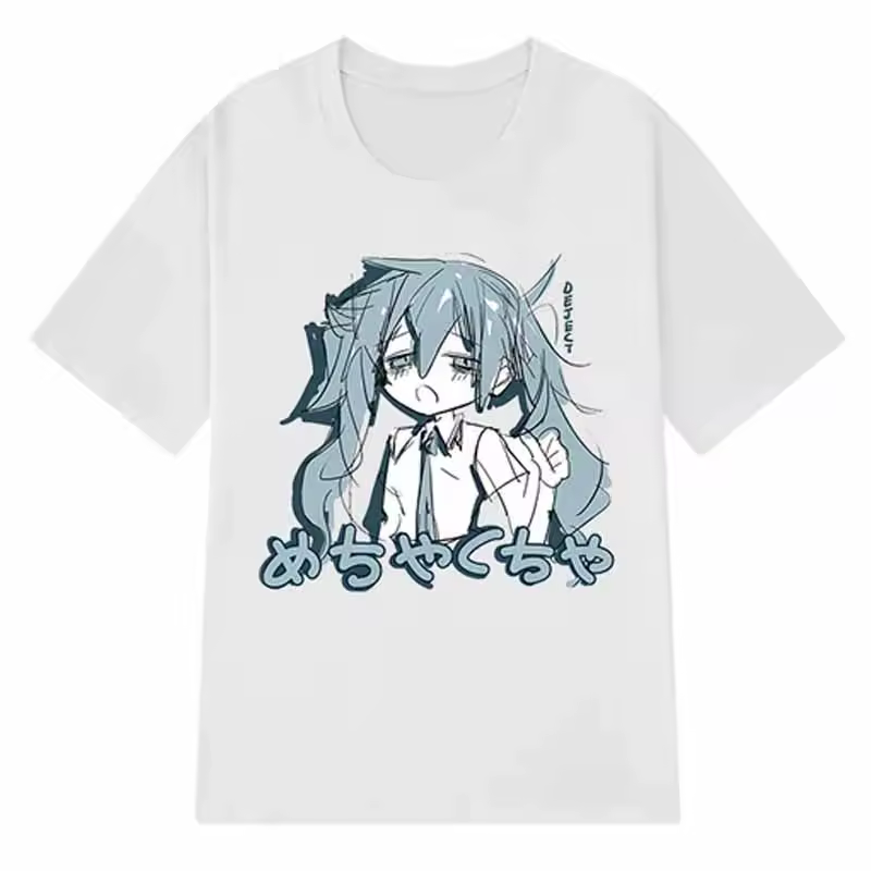 Japanese Y2K Anime Women T-shirt Cotton Loose Streetwear Casual Tees Big Size Short-sleeved Hip-hop Harajuku Tops Women Clothing - Image 2