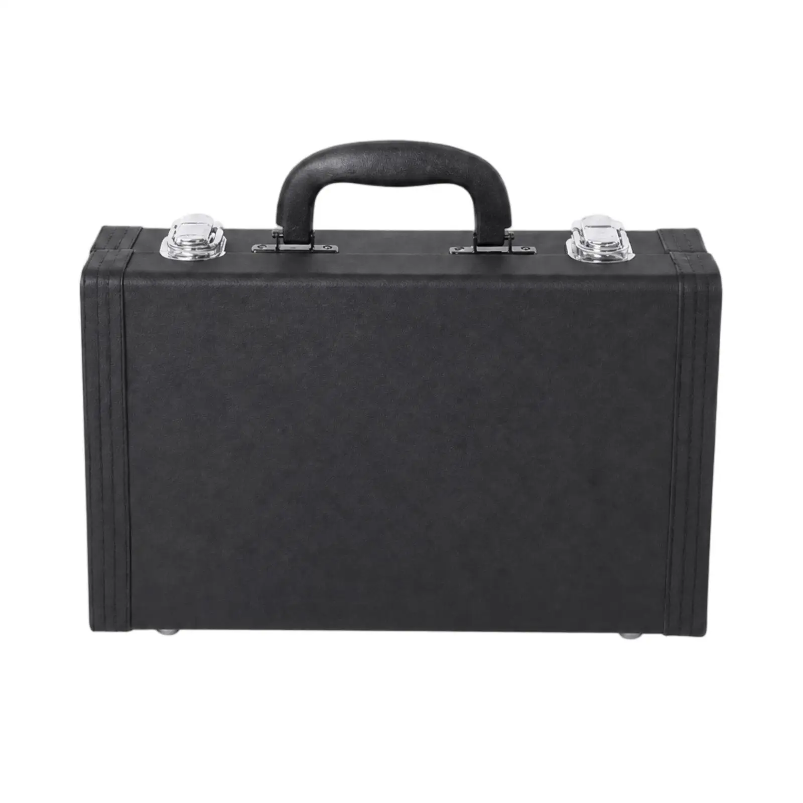 Durable PU Leather Clarinet Carrying Case for Students with Soft Interior and Secure Metal Lock for Daily Music Use