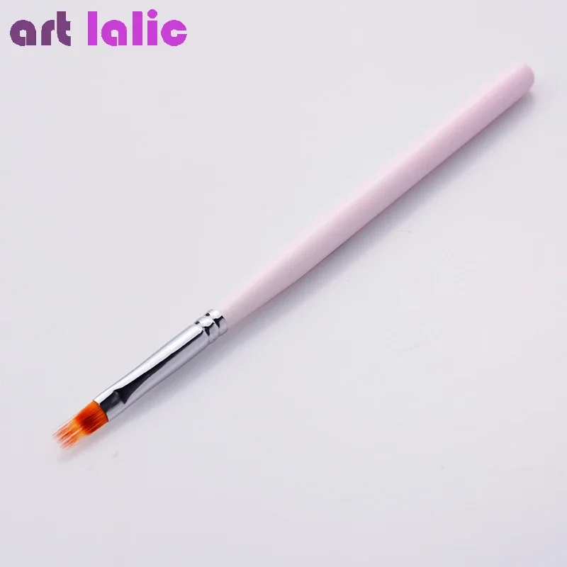 Pink Gradient UV Gel Pen with Soft Brushes for Drawing Painting Nail Art Manicure - Handle Design for Easy Transfer