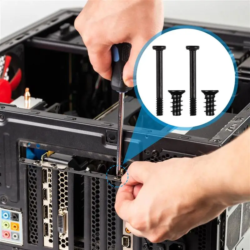 60pcs Computer Cooling Fan Mount Screws Case Fan Long Short Screws Set Short Screws For Computer Fan Mounting Screw
