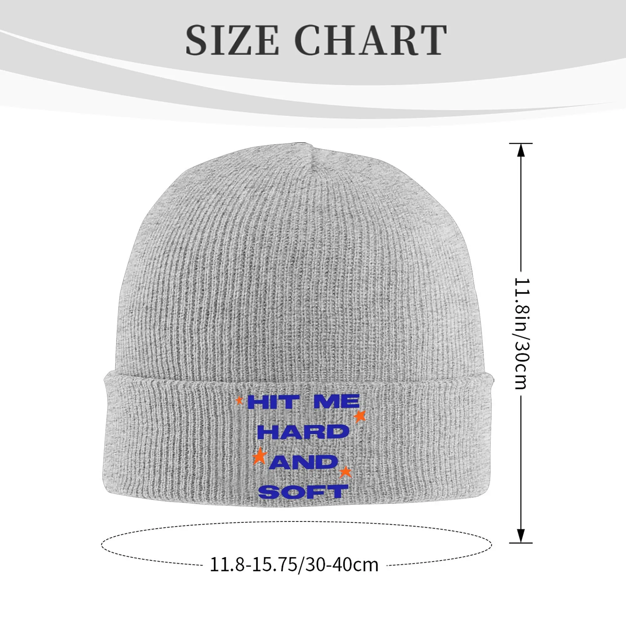 Knit Hat Beanies Autumn Winter Hat Warm Unisex  New HIT ME HARD AND SOFT Cap for Men Women Gifts