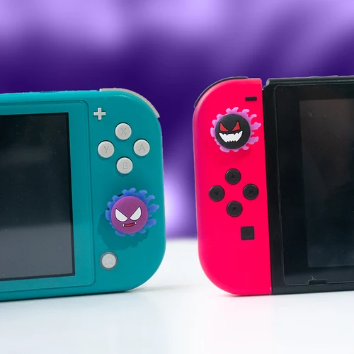 Imagen 2 del producto Cubierta protectora de silicona suave para Thumb Stick, cubierta de Joystick para Switch Oled, NS Lite, Joy-con, Cool Luminous Ghost