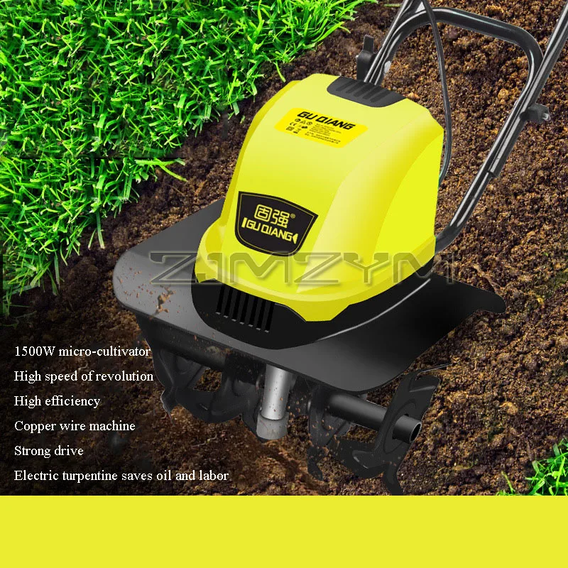 1500W Electric Bulldozer Micro-tiller Multifunctional Garden Rotary Cultivator Household Soil Digging Orchard Ploughing Machine view 4