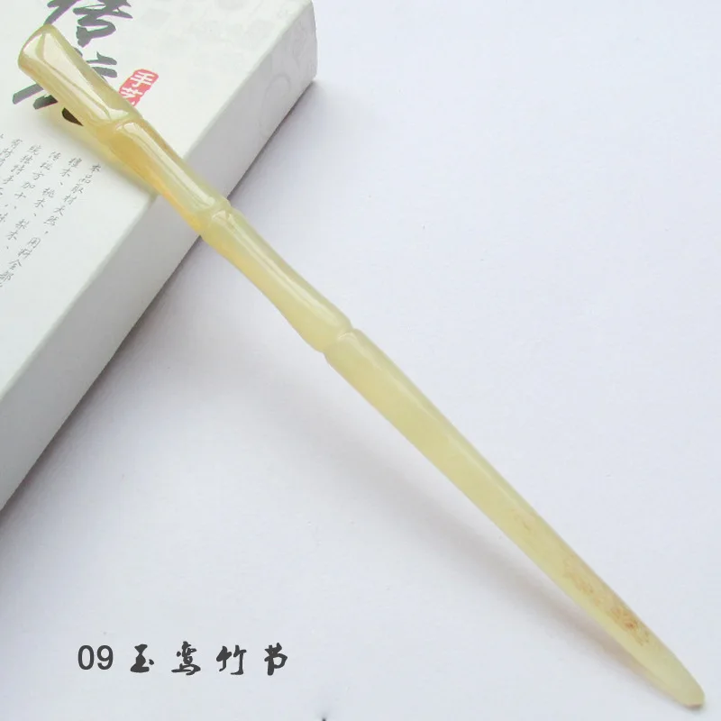 Chinese Natural Horn Hair Sticks Hair Barrettes Sheep\'s Horn Vintage Style Hairpin Accessories for Women Bun Maker Updo Tools