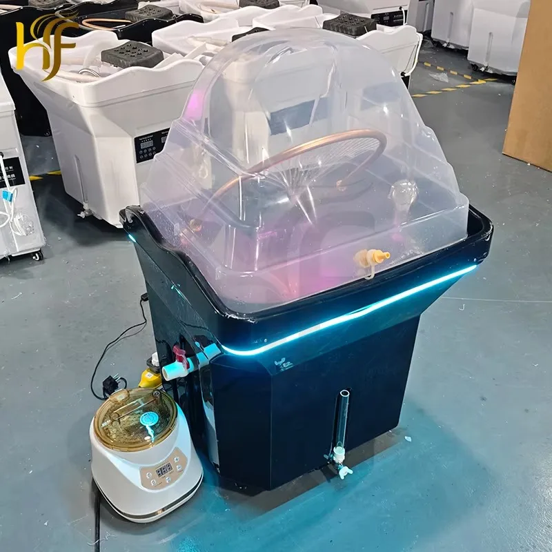 

In Stock Portable Japanese Head Spa Sink Water Therapy Thai Massage Shampoo Chair With Steam Hair Washing Basin No Plumbing
