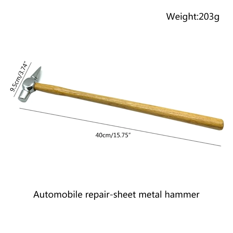 Dent Repair Hammer Auto Body Hammer With Wood Handle Dent Removal Tool Body Hammer Hand Tool For Car Dent Repair DIY