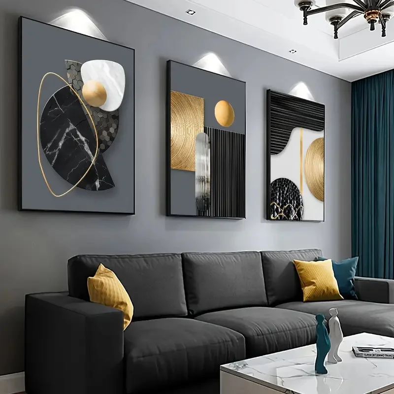 ملصق قماشي هندسي تجريدي ، فن رخامي جميل ، تصميم بسيط ، هدية ديكورية لصديق ، ديكور غرفة النوم ، 3 *