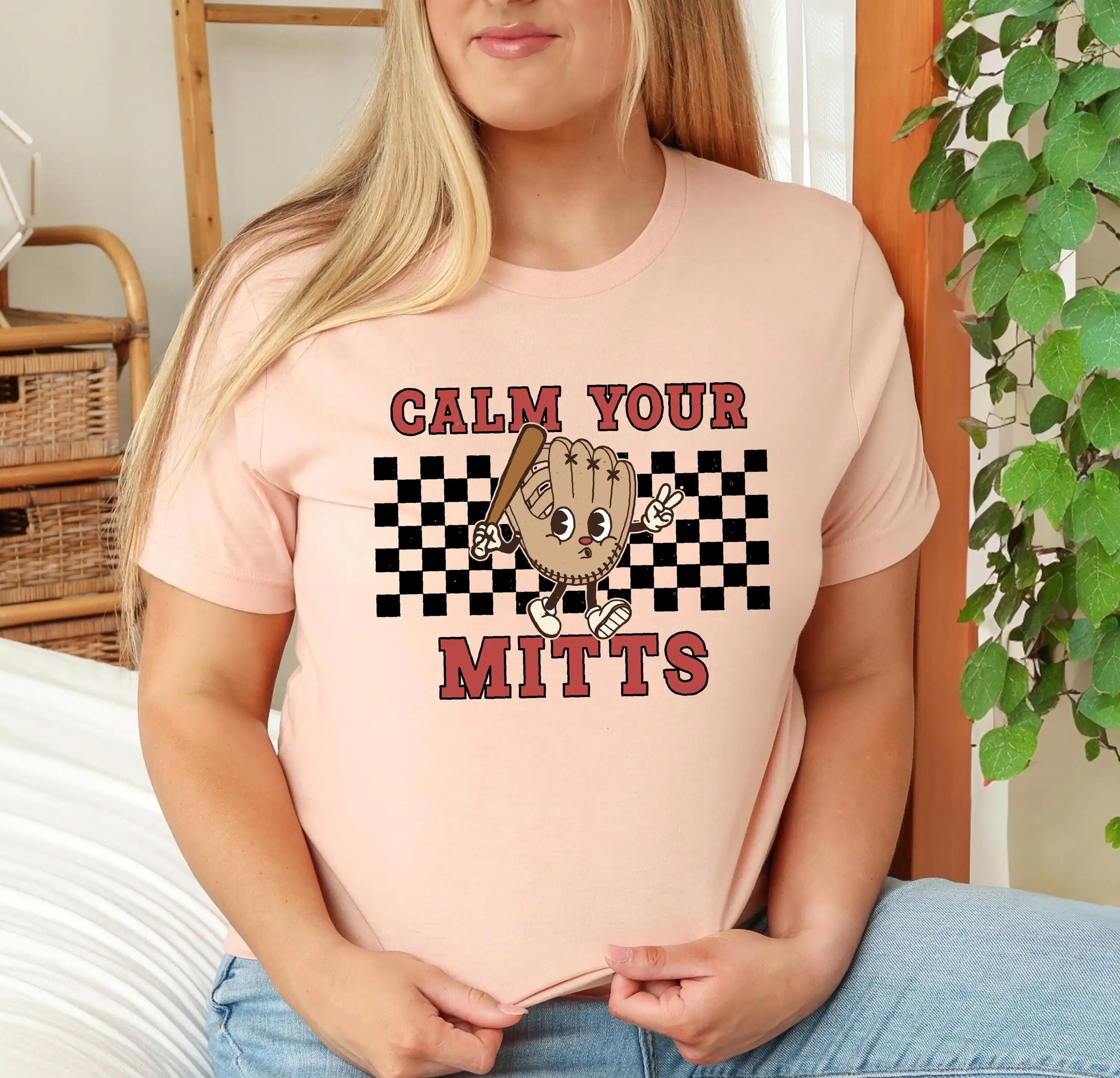 Calm Your Mitts Baseball T Shirt Mom Game Day Sports Mothers Family