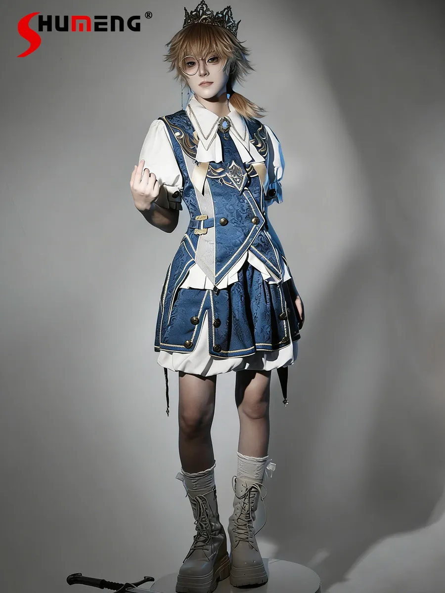 

Original Lolita European Court Style Prince Outfit Spring and Summer Shota Shirt Shorts Jacket 3 Pieces Set Lolita Cos Costumes
