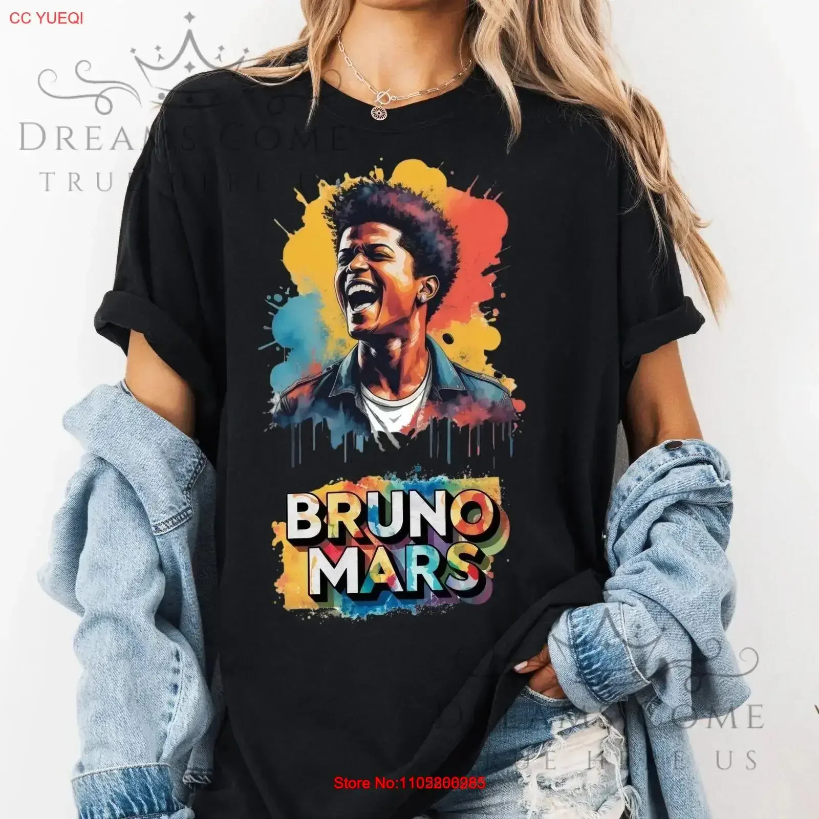 Bruno Mars T Shirt Merch Music For Fans vintage Washed Unisex Comfortable Casual Breathable Slightly fashion Stylish homme
