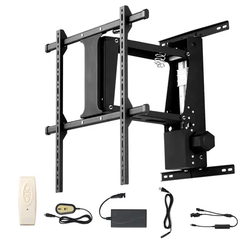 SucceBuy Support mural pour TV motorisé pour support de montage TV réglable de 32 à 55/65/70 pouces avec Max VESA 24 x 16/24 po jusqu'à 88-132 lb