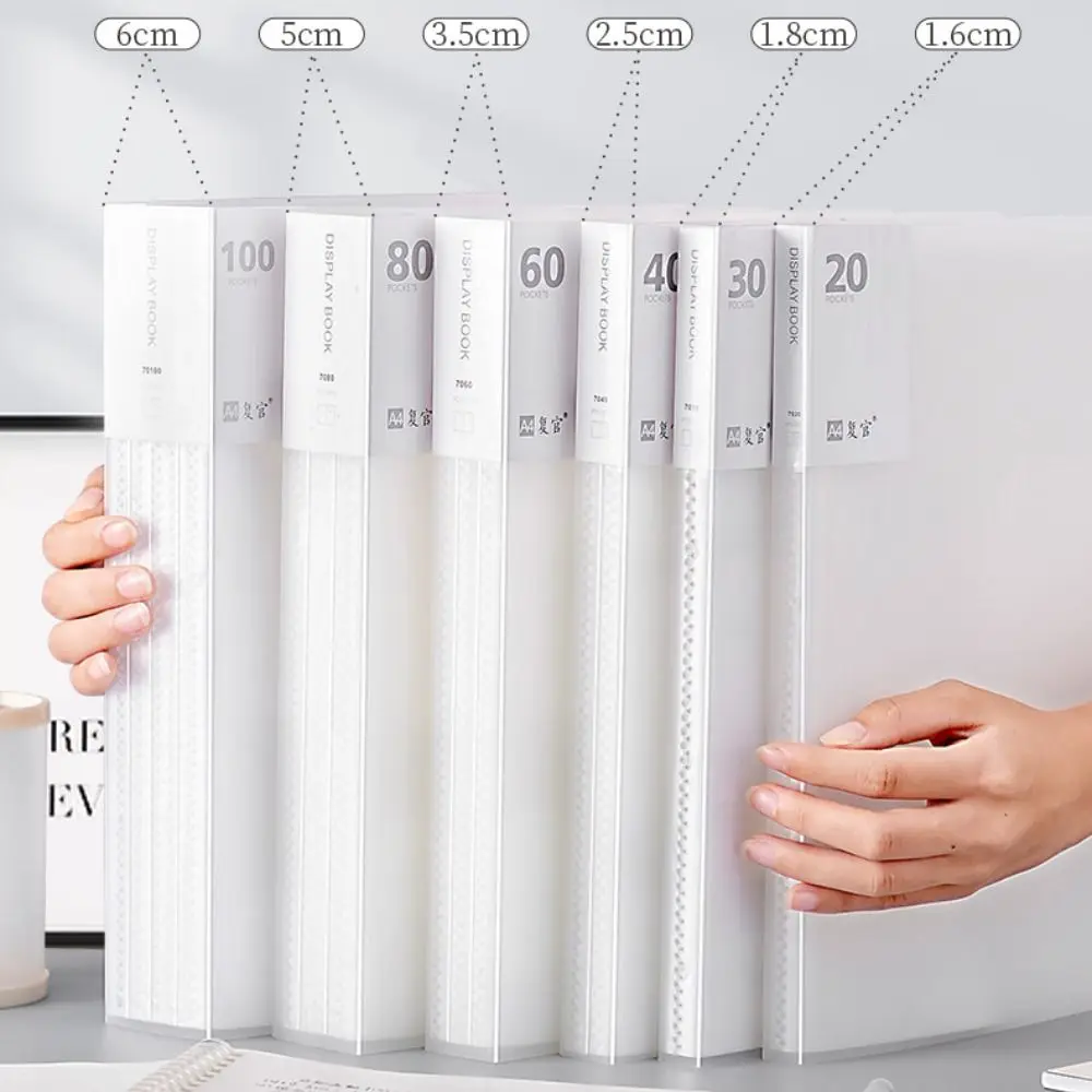 20/30/40/60/80/100 Sheets A4 File Folder Large Capacity Document Container Multifunctional Transparent Paper Organizer