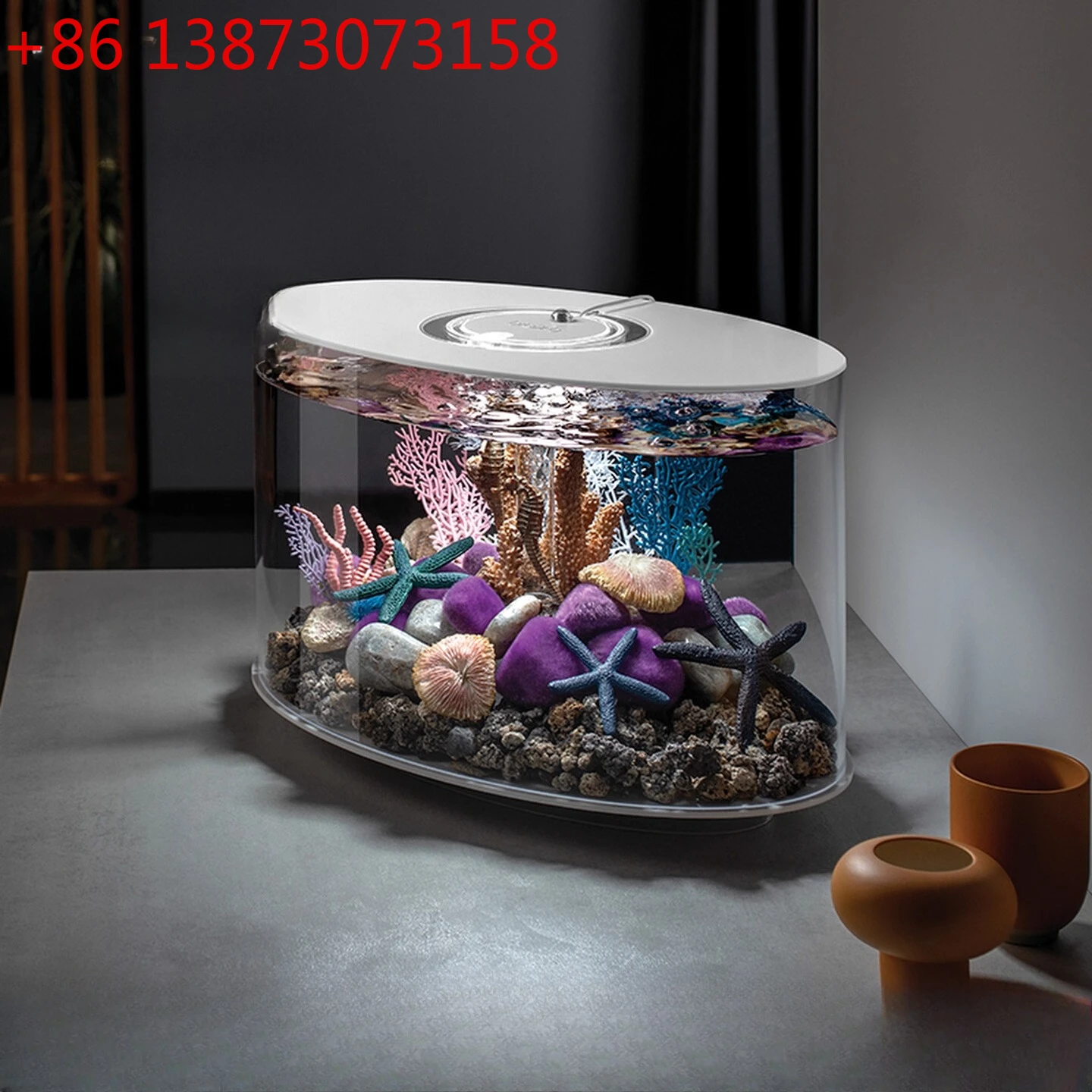 

Biobao 23 new light luxury oval fish tank living room small self-circulating desktop home aquarium free of water change