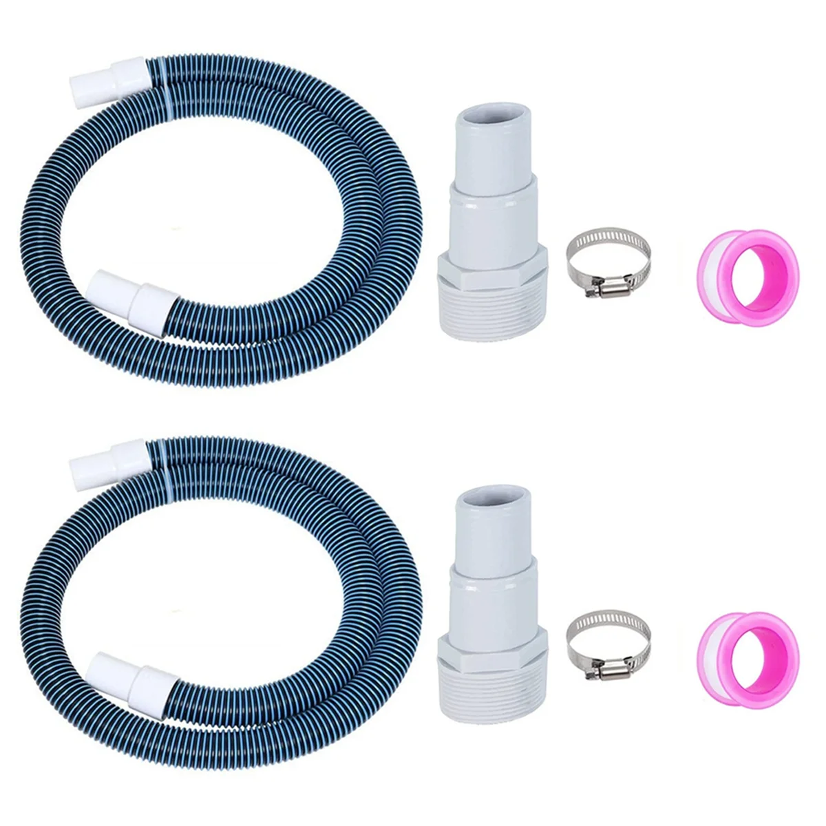 1-1/2In Swimming Pool Filter Hose Replacement Kit,1.5In Above Ground Pool Filter Hose for Filter,Pump,Vacuum and Skimmer