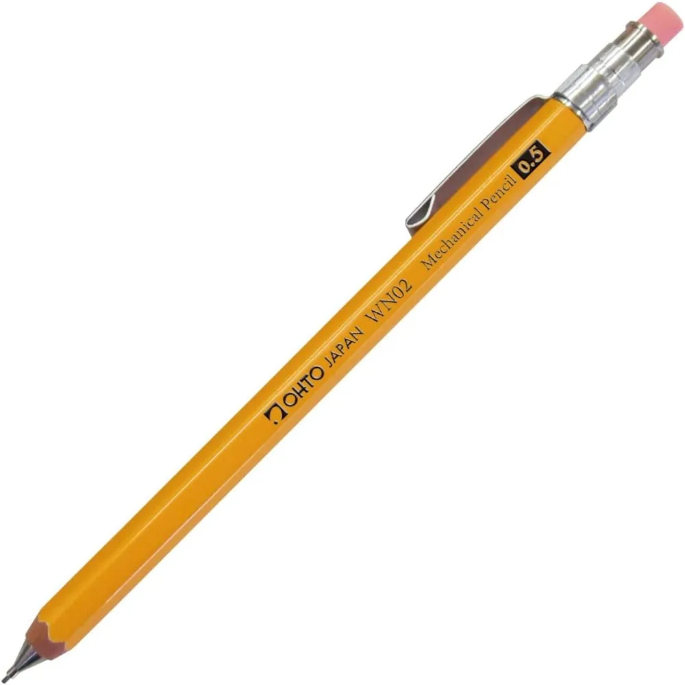 

OHTO WN02 Wooden Mechanical Pencil, 0.5mm Fine Point, Mini-Sized Barrel with Clip Japan Supplies