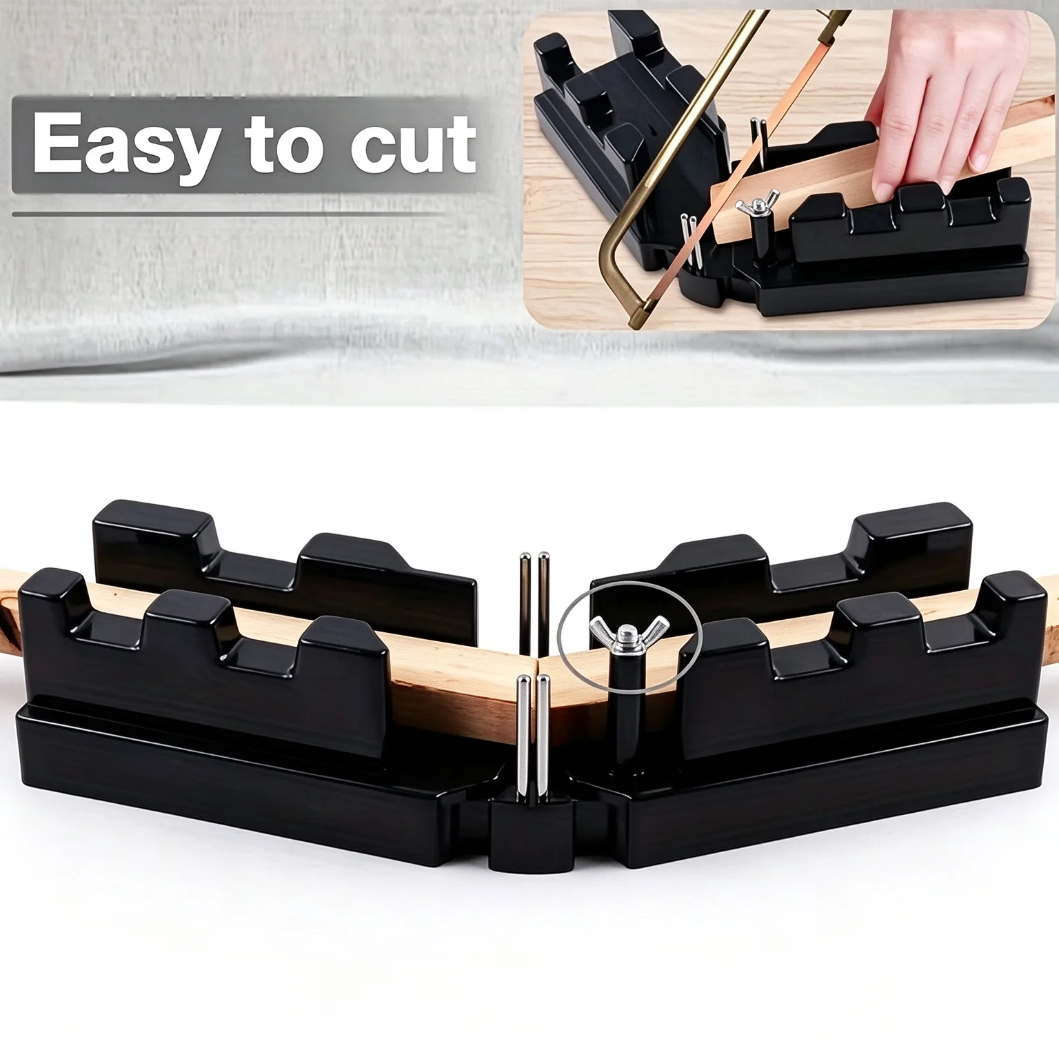 Woodworking Bevel junction box two-in-one angle measuring and cutting tool black plastic material