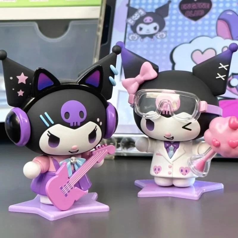 

Genuine Sanrio Kuromi School Dairy Series Figures Blind Box Trendy Cartoon Model Toys Cute Home Decoration Girls Surprise Gift