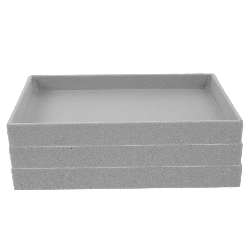 

Набор из 3-х декоративных подставок для украшений: органайзеры для колец, серег, ожерелий, подвесок, шкатулки для хранения, штабелируемые