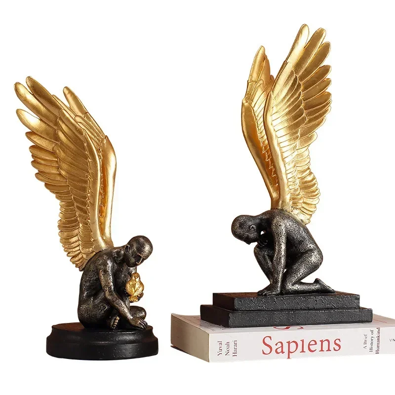 

Angel Statues Home Decor Living Room TV Cabinet Entrance Cabinet Shoe Cabinet Study Decoration Resin Crafts Home Decoration