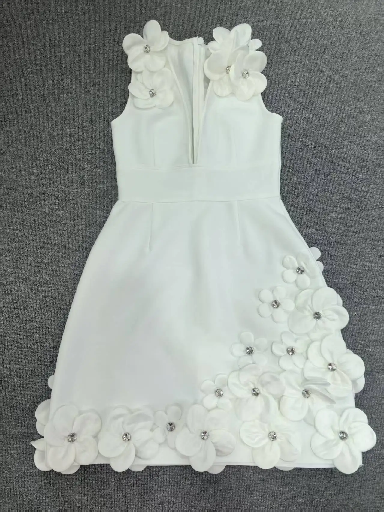 

Faionable High Elastic Wrap Dr V-Ne Svel A-Line Par Свадебное вечернее платье Корейское платье на молнии с высокой талией o...