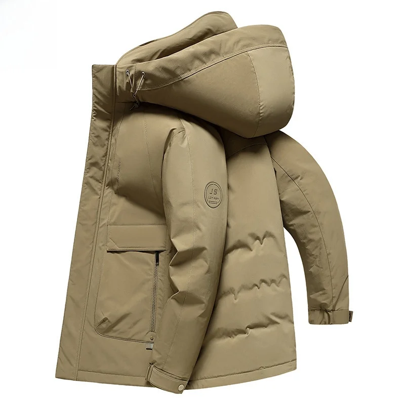 

Мужская зимняя утепленная куртка-пуховик: повседневная, рабочая, износостойкая, водоотталкивающая, теплая, дышащая, из полиэстера