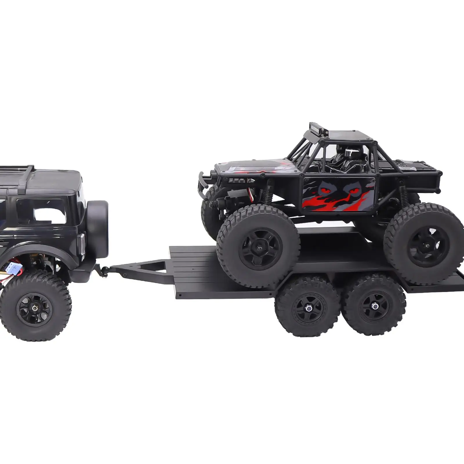 1/18 Rc Trailer Verbeterde Utility Trailer Met Trekhaak Voor 1/18 Rc Crawler