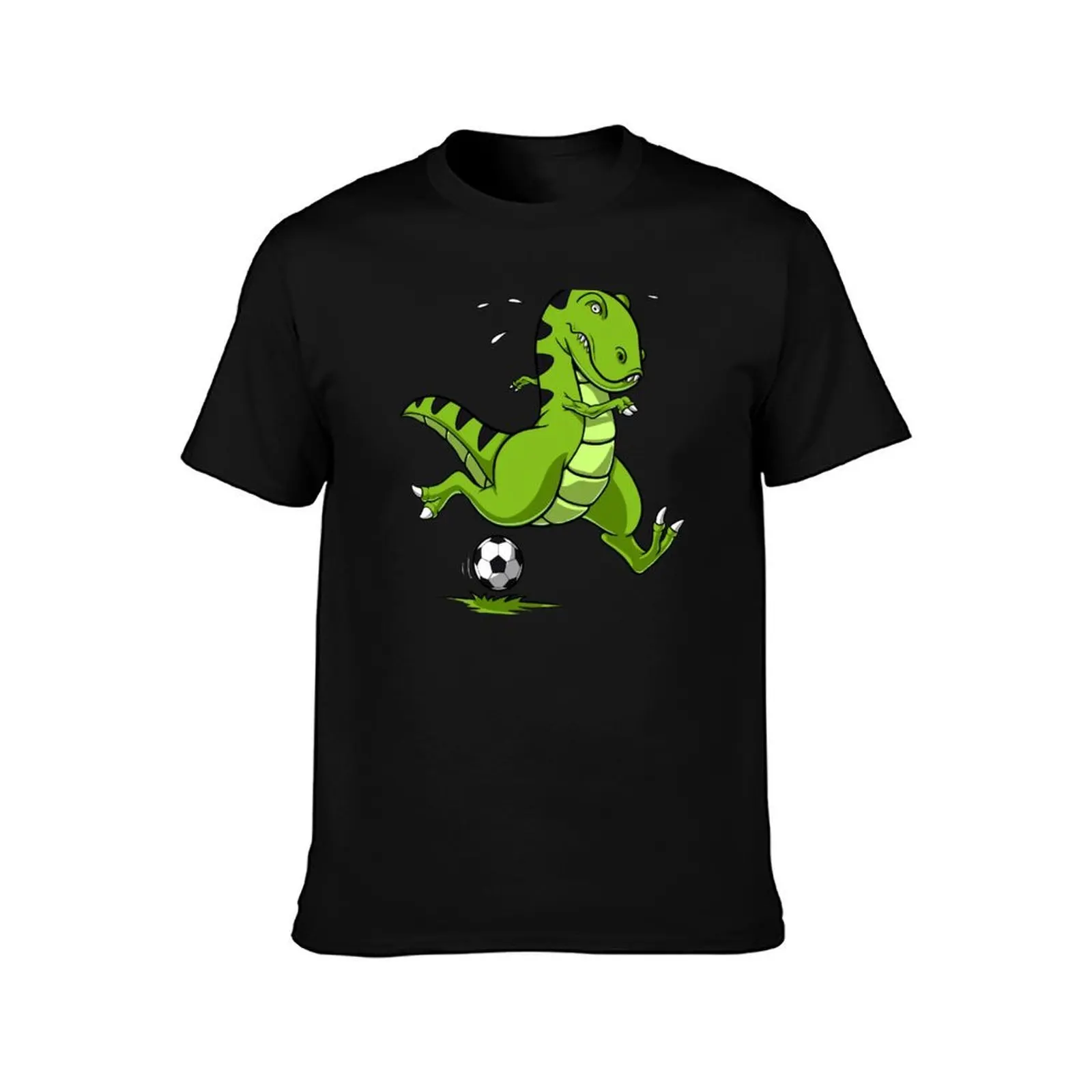 T-Rex Dinosaur Soccer Player T-Shirt Large Size Breathable Tee