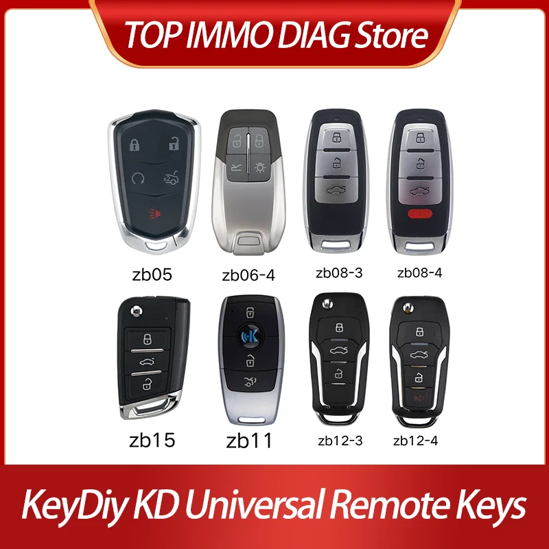 

10PCS KeyDiy KD Universal Smart keys ZB05 ZB06-4 ZB08-3 ZB08-4 ZB11 ZB12-3 ZB12-4 ZB15 Work with KD900/KD MINI/KD X2/KD X4