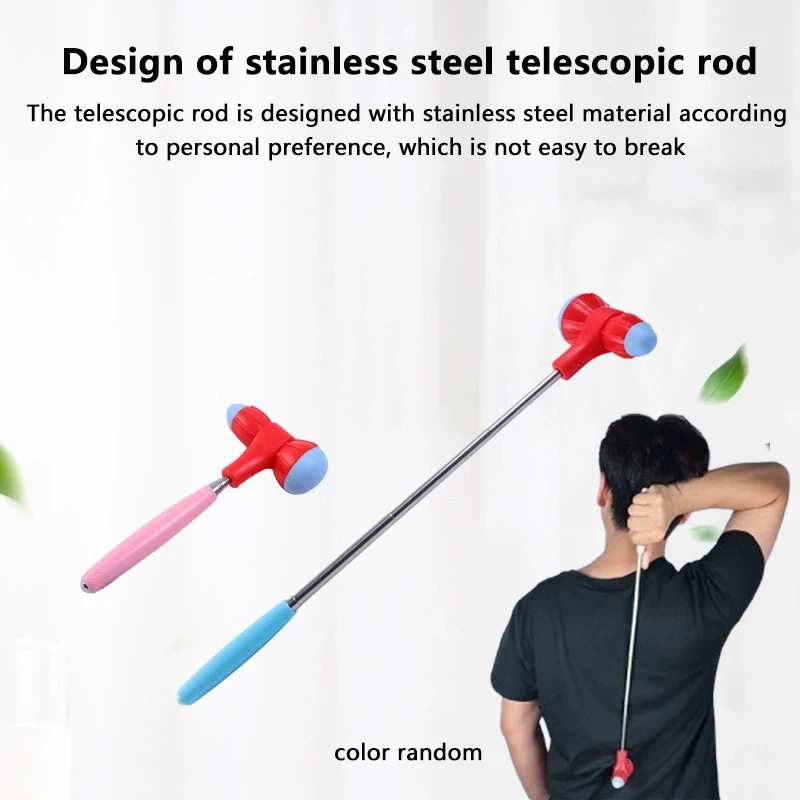 

1 шт. выдвижной массажный молоток с двумя головками – массажер для глубоких тканей и меридианов для терапии всего тела