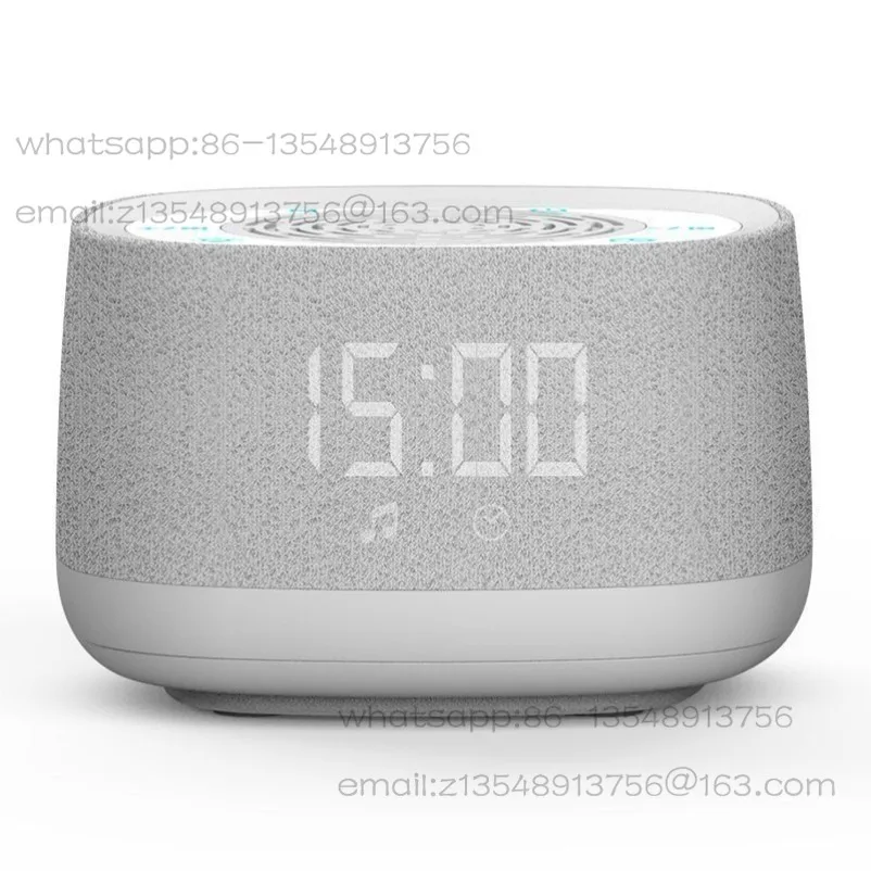 White Noise Bluetooth Speaker, Ambient Light, Rechargeable Alarm Clock, Wireless Bluetooth Speaker All-in-one Machine, Gift