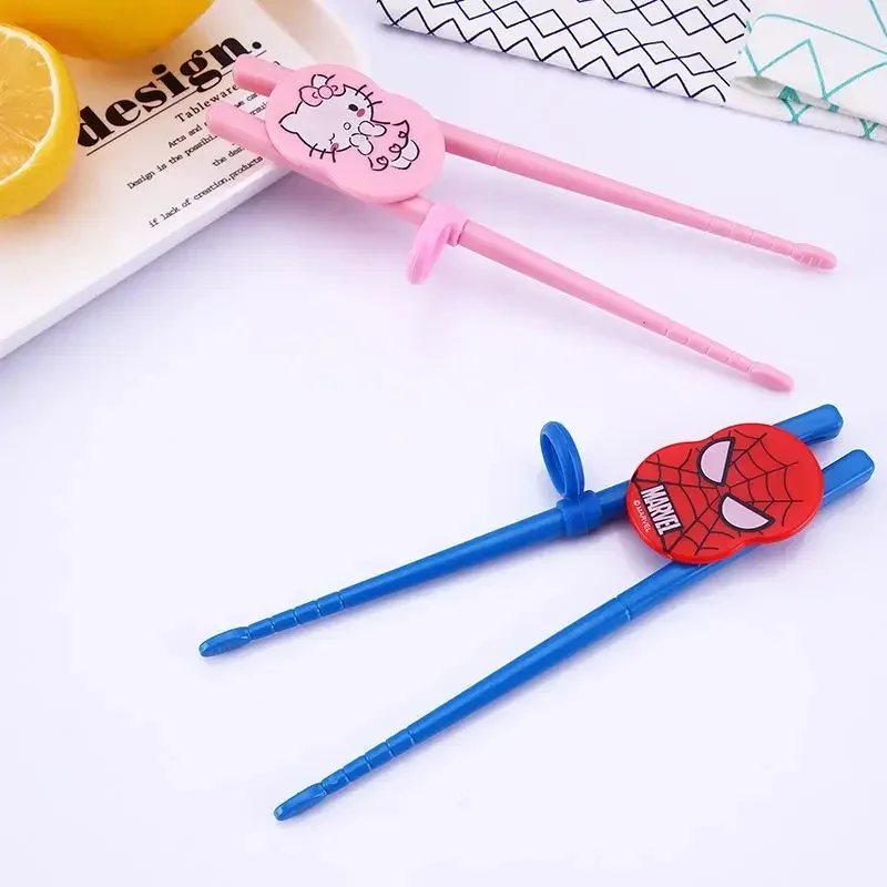 Marvel Spider-Man cartoon silicone spoon fork chopsticks creative handsome cool practice chopsticks children\'s tableware gift