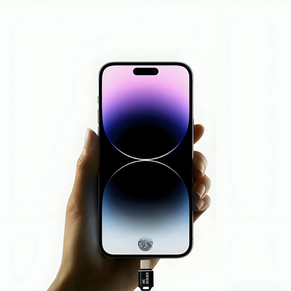 【핫 케이크】마이크 사운드 보안 가드, USB C 노트북, 스마트폰, 태블릿용 마이크 잠금 차단기, 실버