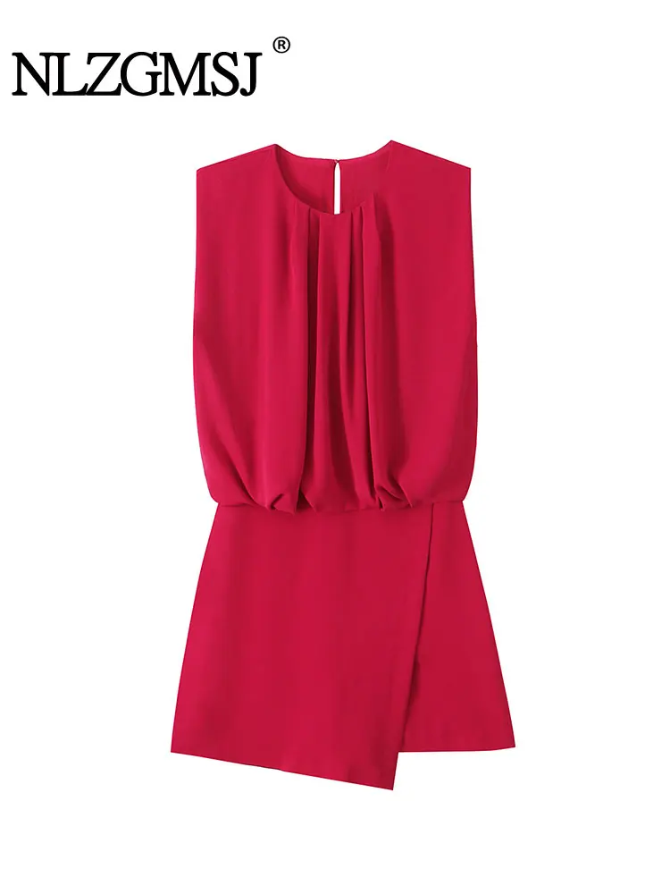 

Лето 2025 г., элегантный короткий комбинезон, женский модный плиссированный дизайнерский комбинезон без рукавов для женщин, однотонный женский комбинезон