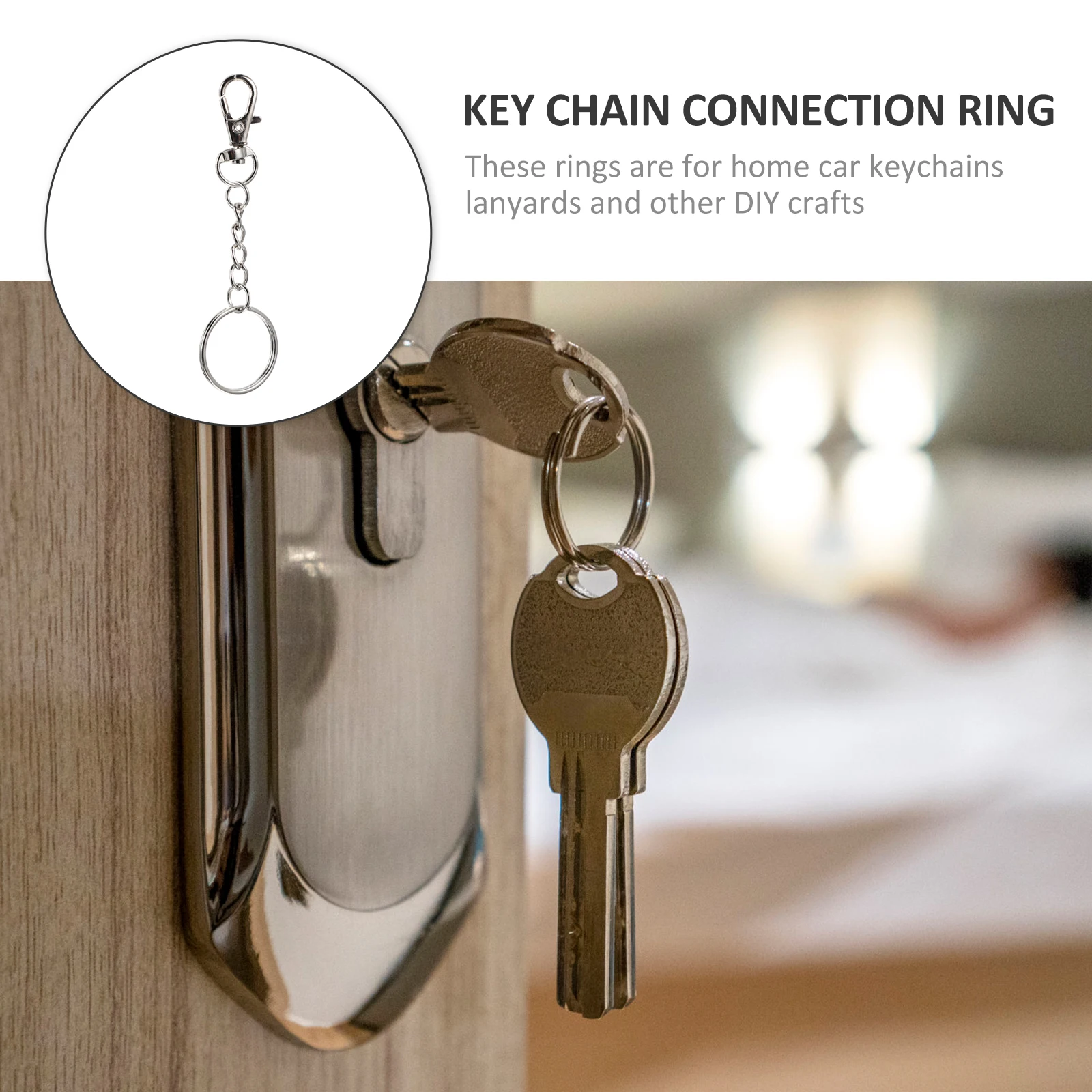 

Lobster Clasp Keychain Stainless Steel Durable DIY Craft Projects Keychains Lanyards Jewelry Making Supplies Connection Ring