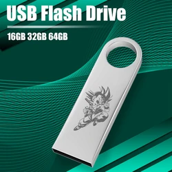 Goku usb flash drive 128GB 64GB 32GB 16GB флешка pendrive waterproof metal silver u disk memoria cel usb stick Japanese Anime