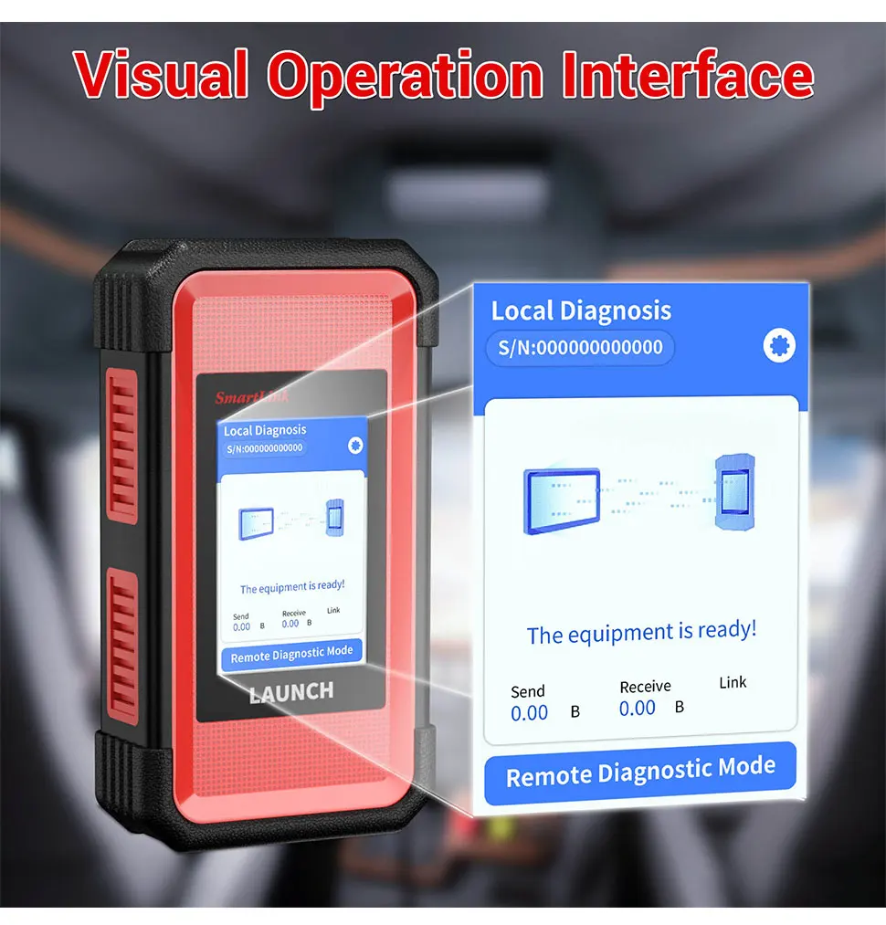 LAUNCH X431 SmartLink C V2.0 New Energy Car Diagnosis Tool for Heavy Duty Truck Commercial Vehicle work with X431 V+ /Pros3/PRO5