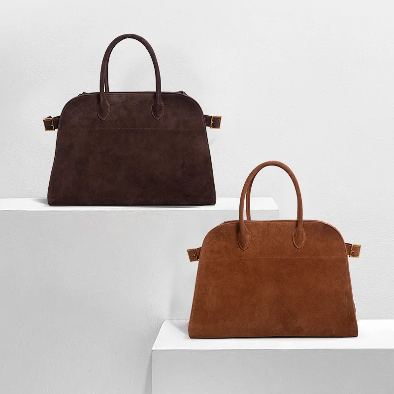 

Autumn Women's Bag High-quality Frosted Cowhide Tote Bag All-match High-end Sense Of Suede Messenger Handbag Women