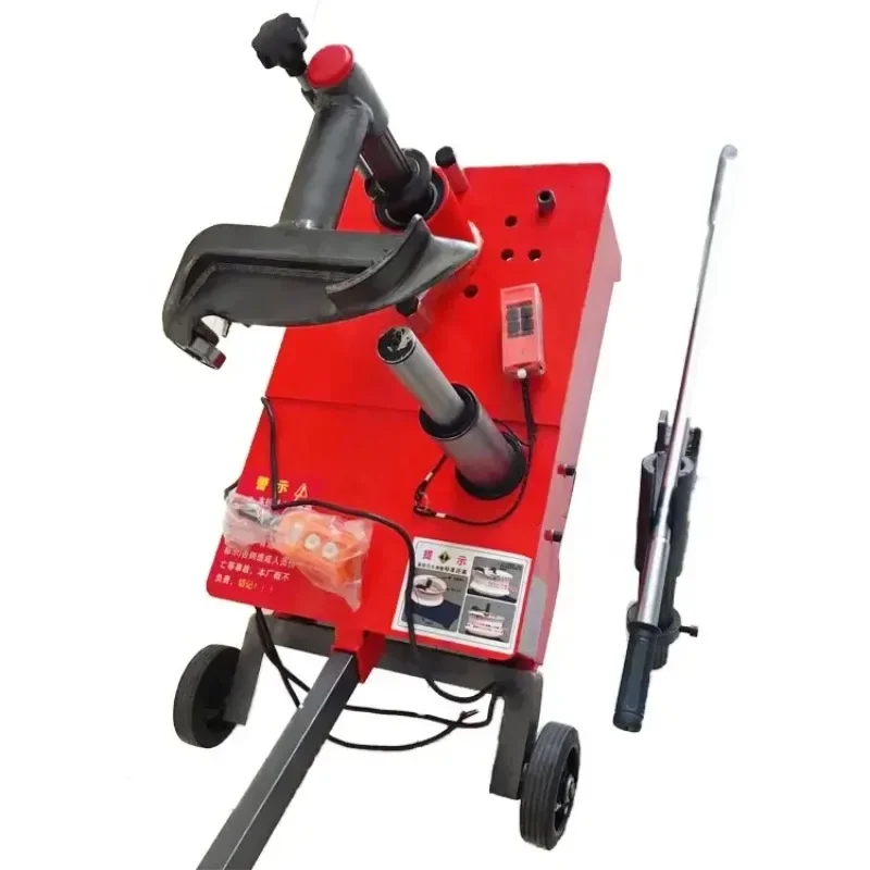 Portable heavy duty truck tire changer and wheel balancing machine combo