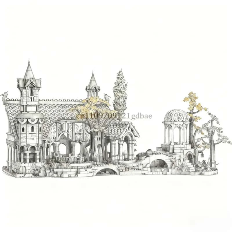 

6167Pcs movie series ring street view building block model style building block toy children's Christmas gift