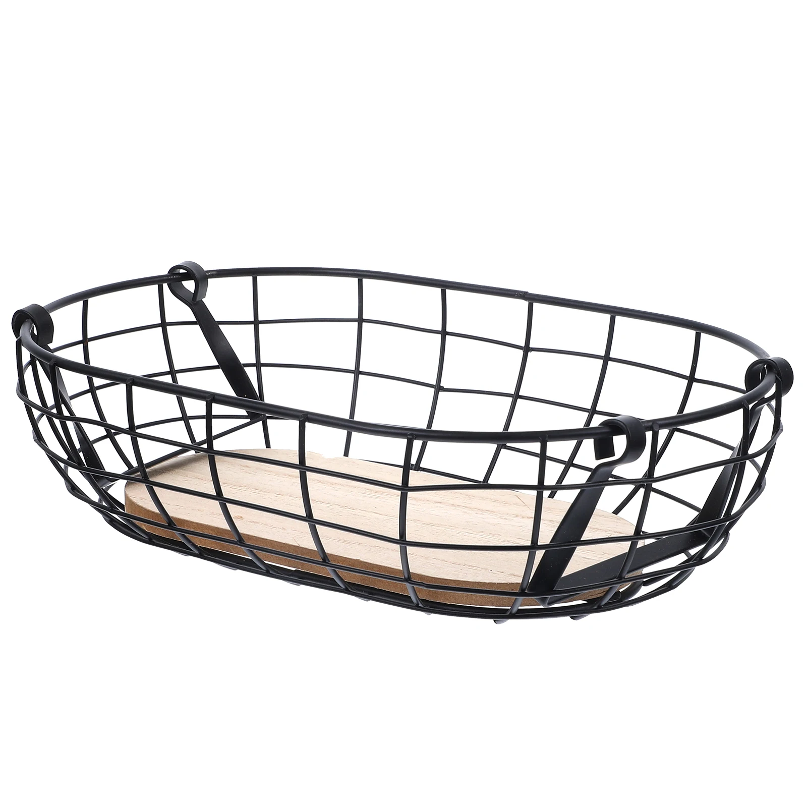 

Small 1PC Multi Functional Storage Basket Oval Iron Art Fruit Container Snack Holder Kitchen Dining Room Living Room Home Use